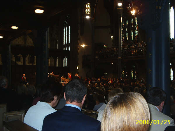 The ceremony seen from the back